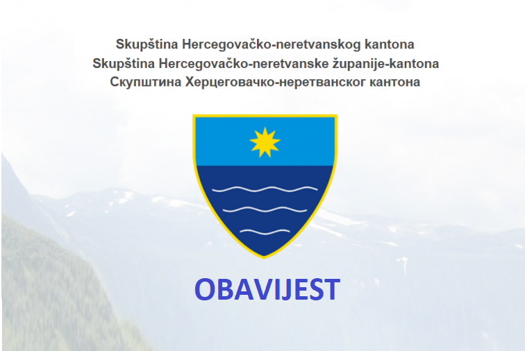 Read more about the article Najava Četrnaeste (XIV) sjednice Skupštine Hercegovačko-neretvanskog kantona
